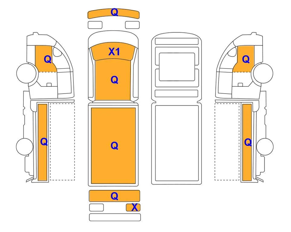 Body diagram with the marks of Lotte Auto Auction