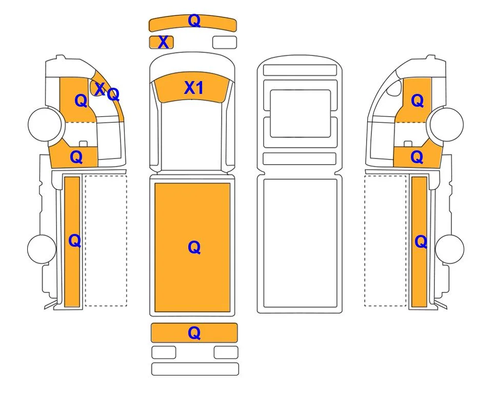 Схема кузова с отметками аукциона Lotte Auto Auction