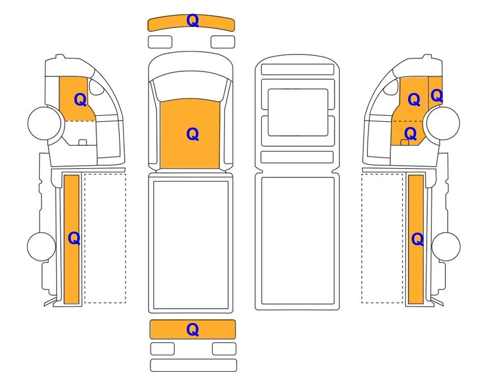 Body diagram with the marks of Lotte Auto Auction