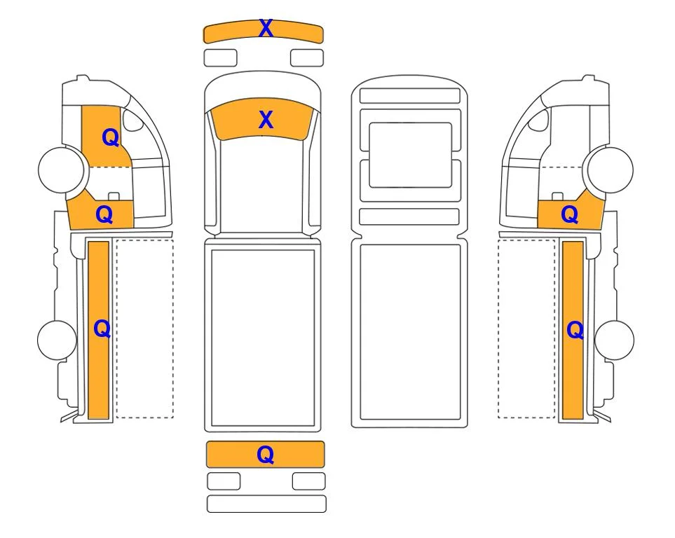 Body diagram with the marks of Lotte Auto Auction