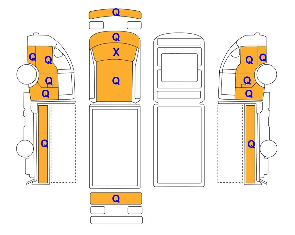 Схема кузова с отметками аукциона Lotte Auto Auction