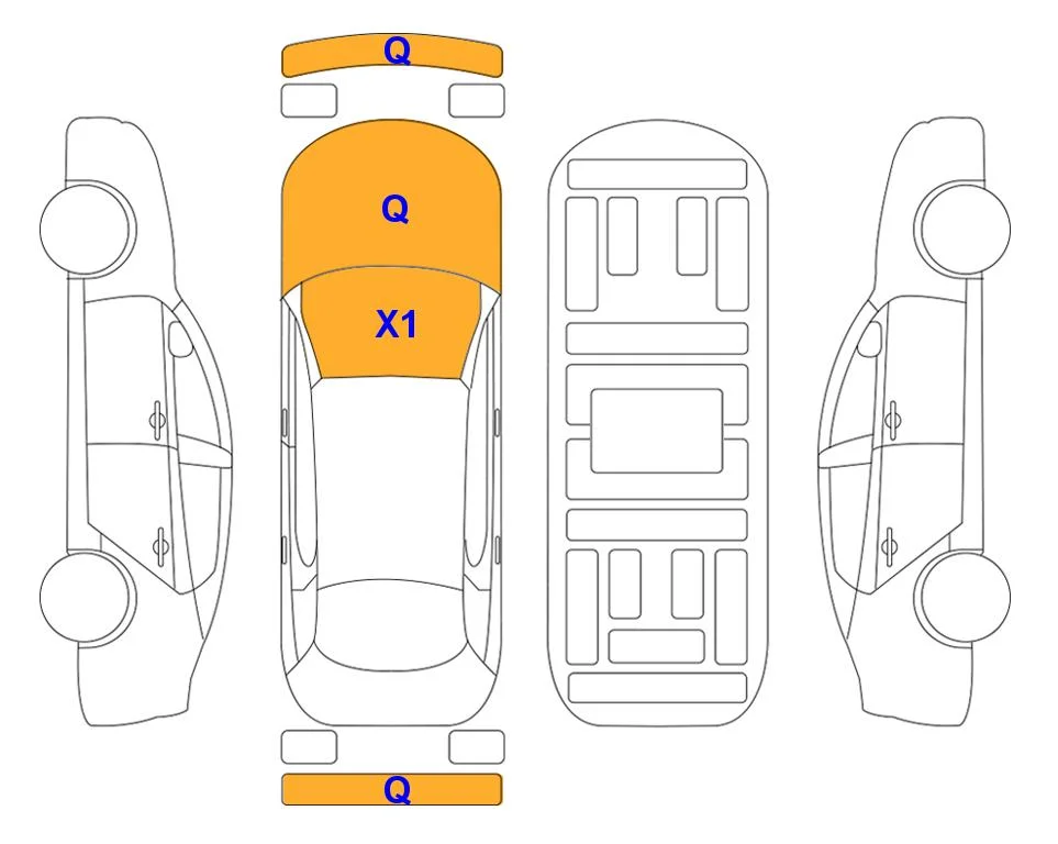 Body diagram with the marks of Lotte Auto Auction