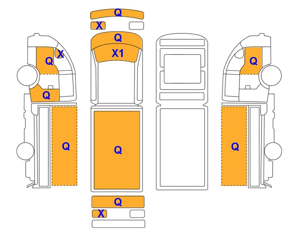 Body diagram with the marks of Lotte Auto Auction