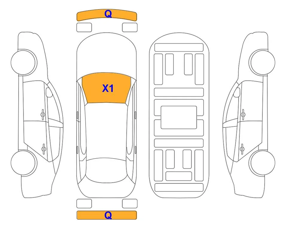 Body diagram with the marks of Lotte Auto Auction
