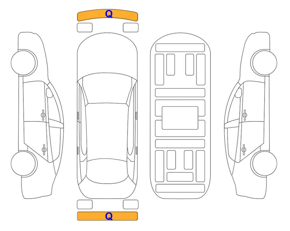 Body diagram with the marks of Lotte Auto Auction