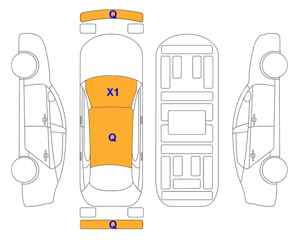 Body diagram with the marks of Lotte Auto Auction